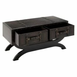 Faux Leather Trunk Coffee Table Brown - Olivia & May -Coffee Tables Elegant store unnamed file 2689