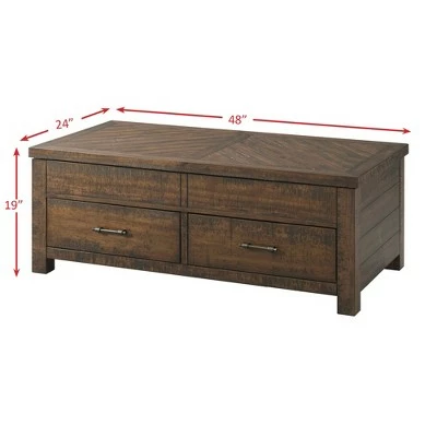 Dex Lift Top Coffee Table Walnut Brown - Picket House Furnishings 8 Dex Lift Top Coffee Table Walnut Brown - Picket House Furnishings - Image 6