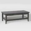 Hollywood Coffee Table with Drawers Dark Gray - CorLiving
