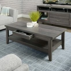 Hollywood Coffee Table with Drawers Dark Gray - CorLiving -Coffee Tables Elegant store unnamed file 2737
