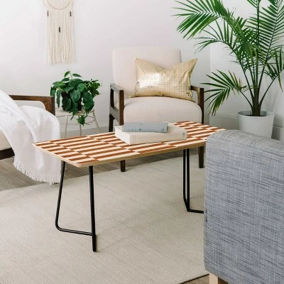 Little Arrow Design Co Aria Rectangle Tiles Coffee Table - Deny Designs Gold 3 Little Arrow Design Co Aria Rectangle Tiles Coffee Table - Deny Designs Gold