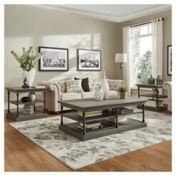 Belvidere Cocktail Table - Inspire Q Vintage Oak -Coffee Tables Elegant store unnamed file 2792