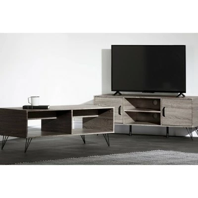Evane Coffee Table with Storage Oak Camel - South Shore 4 Evane Coffee Table with Storage Oak Camel - South Shore - Image 2