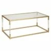 Metal and Glass Coffee Table Gold - Olivia & May -Coffee Tables Elegant store unnamed file 2822