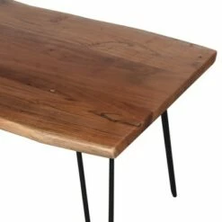 Alaterre Furniture Hairpin Natural Brown Live Edge Wood with Metal Coffee Table -Coffee Tables Elegant store unnamed file 290