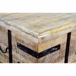 Wooden Lift Top Storage Coffee Table with Metal Inlays Brown/Black - The Urban Port -Coffee Tables Elegant store unnamed file 2902