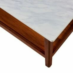 Kingston Coffee Table Faux Marble Walnut - Teamson Home -Coffee Tables Elegant store unnamed file 2921