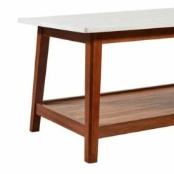 Kingston Coffee Table Faux Marble Walnut - Teamson Home -Coffee Tables Elegant store unnamed file 2922