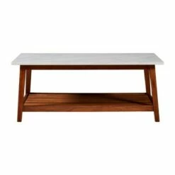 Kingston Coffee Table Faux Marble Walnut - Teamson Home -Coffee Tables Elegant store unnamed file 2923