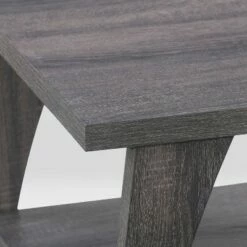 Hollywood Coffee Table with Shelf Dark Gray - CorLiving -Coffee Tables Elegant store unnamed file 2939
