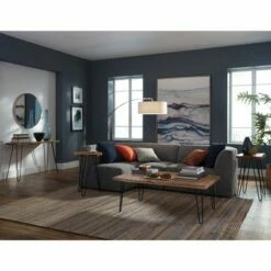 Alaterre Furniture Hairpin Natural Brown Live Edge Wood with Metal Coffee Table -Coffee Tables Elegant store unnamed file 296