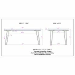 Alaterre Furniture Hairpin Natural Brown Live Edge Wood with Metal Coffee Table -Coffee Tables Elegant store unnamed file 297