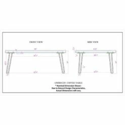 Alaterre Furniture Hairpin Natural Brown Live Edge Wood with Metal Coffee Table -Coffee Tables Elegant store unnamed file 298