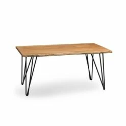 Alaterre Furniture Hairpin Natural Brown Live Edge Wood with Metal Coffee Table -Coffee Tables Elegant store unnamed file 299