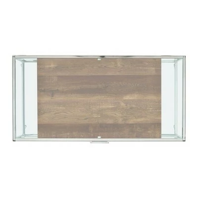 Hampton Rectangle Storage Coffee Table Light Walnut/Chrome - Picket House Furnishings 6 Hampton Rectangle Storage Coffee Table Light Walnut/Chrome - Picket House Furnishings - Image 4