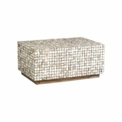 Dellwood Coconut Shell Coffee Table - East At Main White -Coffee Tables Elegant store unnamed file 3043