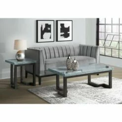 Cypher Marble Rectangular Coffee Table Gray - Picket House Furnishings -Coffee Tables Elegant store unnamed file 3060