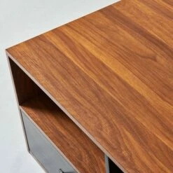 Henry Coffee Table with Faux Leather Handle Walnut/Black - Teamson Home 16 Henry Coffee Table with Faux Leather Handle Walnut/Black - Teamson Home -Coffee Tables Elegant store unnamed file 3073