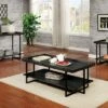 Franda Tray Top Coffee Table Black - miBasics