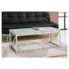 Coffee Table - Chrome Metal, Gray Cement - EveryRoom