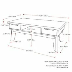 Hollywood Coffee Table Dark Gray - CorLiving -Coffee Tables Elegant store unnamed file 3099