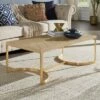 Madeline Coffee Table Natural Finish/Gold - Inspire Q