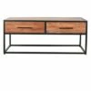 2 Drawer Industrial Metal Coffee Table with Wooden Tile Top Brown/Black - The Urban Port -Coffee Tables Elegant store unnamed file 3115