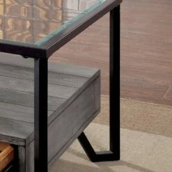 Citadel 2 Drawer Coffee Table Gray/Black - miBasics -Coffee Tables Elegant store unnamed file 3137