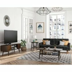 Brittany Mid Century Modern Coffee Table Walnut - Novogratz -Coffee Tables Elegant store unnamed file 3155