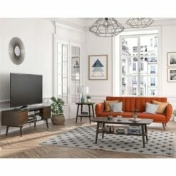 Brittany Mid Century Modern Coffee Table Walnut - Novogratz -Coffee Tables Elegant store unnamed file 3156