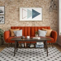 Brittany Mid Century Modern Coffee Table Walnut - Novogratz -Coffee Tables Elegant store unnamed file 3159