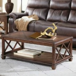 45" Bridgton Wood Coffee Table Cherry - Alaterre Furniture