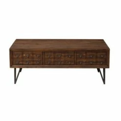 Cambridge 3 Drawer Cocktail Table Brown - Treasure Trove Accents