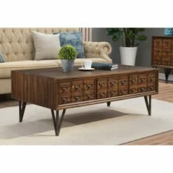 Cambridge 3 Drawer Cocktail Table Brown - Treasure Trove Accents -Coffee Tables Elegant store unnamed file 3262