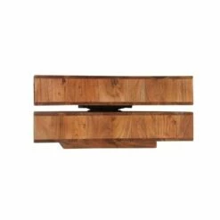 32" Square Box Design Wooden Coffee Table with Swivel Storage Top and Drawer Brown - The Urban Port -Coffee Tables Elegant store unnamed file 3285