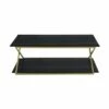 Westlake Veneer Coffee Table Dark Brown/Gold - Armen Living -Coffee Tables Elegant store unnamed file 3292