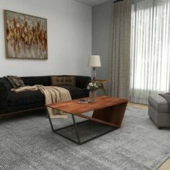 Olivia & May Modern Triangular Coffee Table Brown - Olivia & May -Coffee Tables Elegant store unnamed file 3329