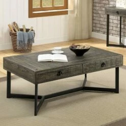 Craddock 2 Drawer Coffee Table Dark Oak - miBasics