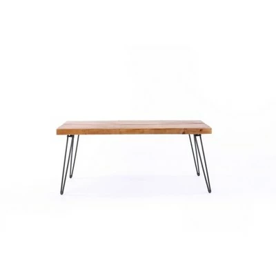 42" Exeter Coffee Table Natural/Black - Summerland Home 4 42" Exeter Coffee Table Natural/Black - Summerland Home - Image 2