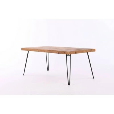 42" Exeter Coffee Table Natural/Black - Summerland Home 6 42" Exeter Coffee Table Natural/Black - Summerland Home - Image 4