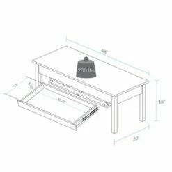 Kennedy Coffee Table with Concealed Drawer Brown - Flora Home -Coffee Tables Elegant store unnamed file 3375