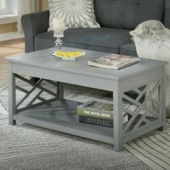36" Middlebury Wood Coffee Table Gray - Alaterre Furniture