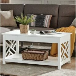 36" Middlebury Wood Coffee Table White - Alaterre Furniture -Coffee Tables Elegant store unnamed file 3392