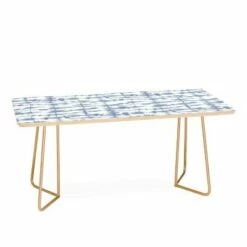 Jacqueline Maldonado Lateral Slate Blue Coffee Table - Deny Designs Blue/gold -Coffee Tables Elegant store unnamed file 3406