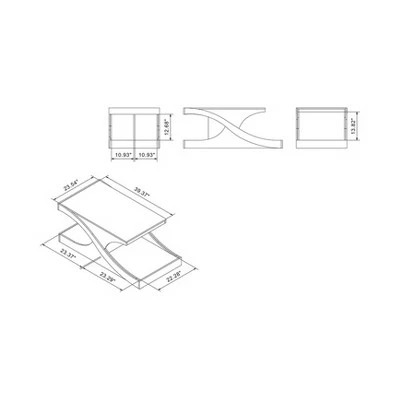 Diegga Curved Design Coffee Table Vintage Gray/Oak - miBasics 8 Diegga Curved Design Coffee Table Vintage Gray/Oak - miBasics - Image 6