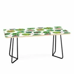 83 Oranges Monstera Love Coffee Table - Deny Designs Green/black -Coffee Tables Elegant store unnamed file 3428