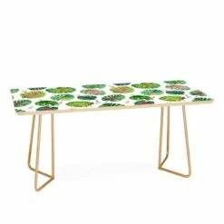 83 Oranges Monstera Love Coffee Table - Deny Designs Green/black -Coffee Tables Elegant store unnamed file 3429