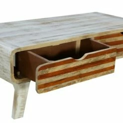 2 Drawers Rectangle Wooden Coffee Table Antique White - The Urban Port 9 2 Drawers Rectangle Wooden Coffee Table Antique White - The Urban Port -Coffee Tables Elegant store unnamed file 3454