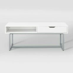 Auston Single Drawer Coffee Table - CorLiving White -Coffee Tables Elegant store unnamed file 3467
