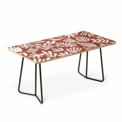sdsMarta Barragan Camarasa Modern Abstract Nature Mts Coffee Table - Deny Designs Brown/gold